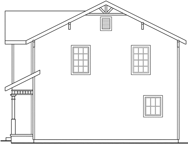 Right Elevation for House Plan #341331