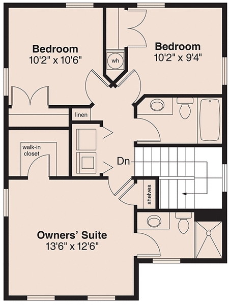 Second Floor Plan for House Plan #341331