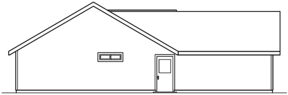 Left Elevation for House Plan #348661