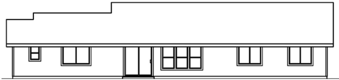 Rear Elevation for House Plan #348661
