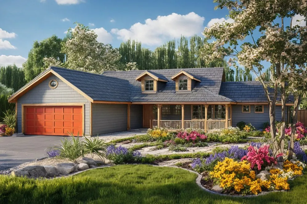 Full Rendering for House Plan #348661