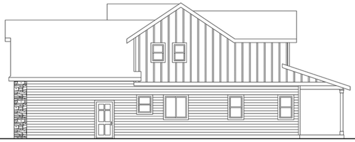 Right Elevation for House Plan #345332