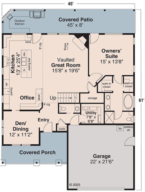 Main Floor Plan for House Plan #345332