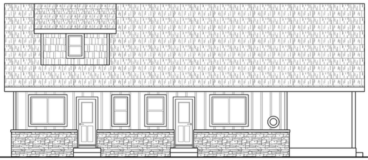 Left Elevation for House Plan #340631