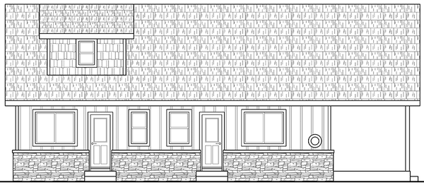 Left Elevation for House Plan #340631
