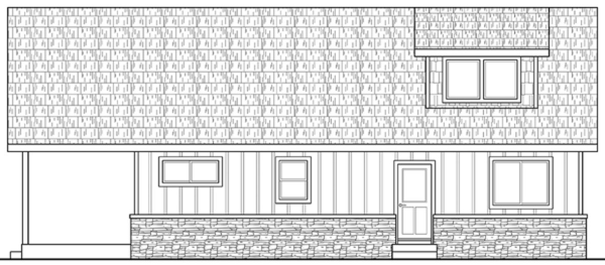 Right Elevation for House Plan #340631