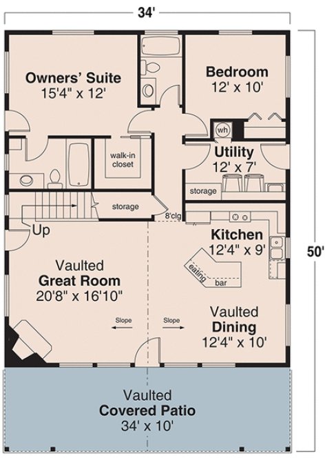 Main Floor Plan for House Plan #340631