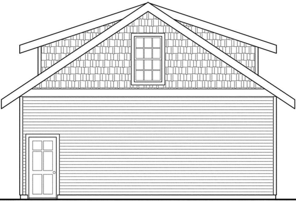 Right Elevation for House Plan #344341