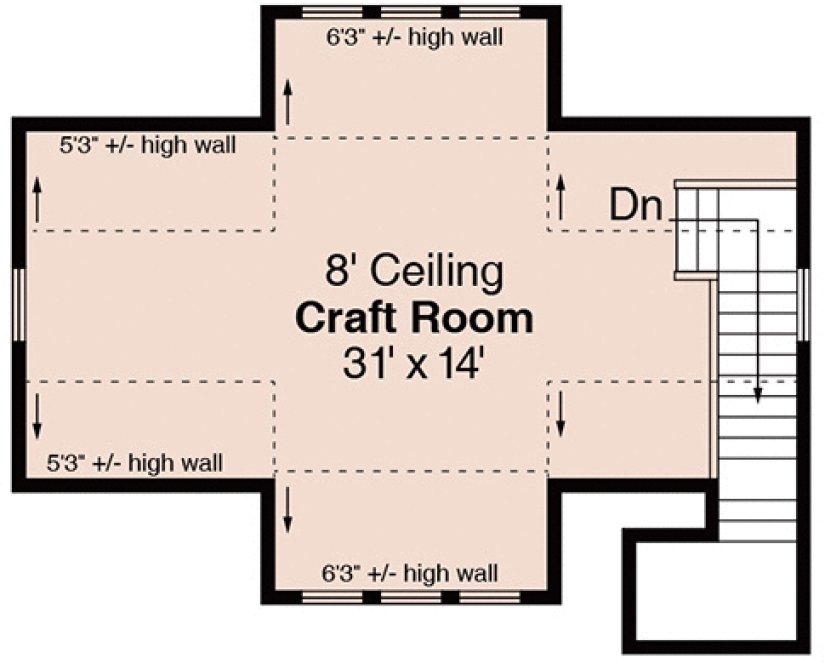 Second Floor Plan for House Plan #344341