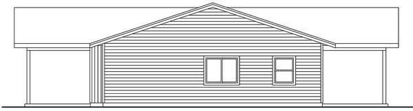 Left Elevation for House Plan #341322