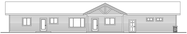Rear Elevation for House Plan #341322