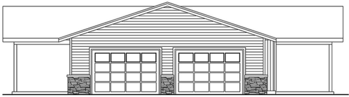 Right Elevation for House Plan #341322