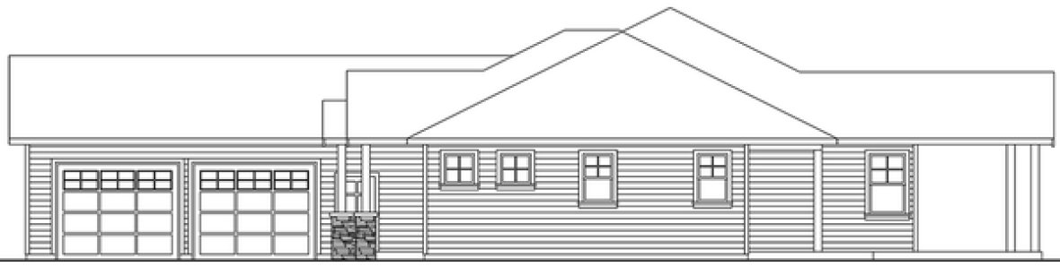 Right Elevation for House Plan #344003
