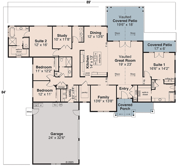 Main Floor Plan for House Plan #344003