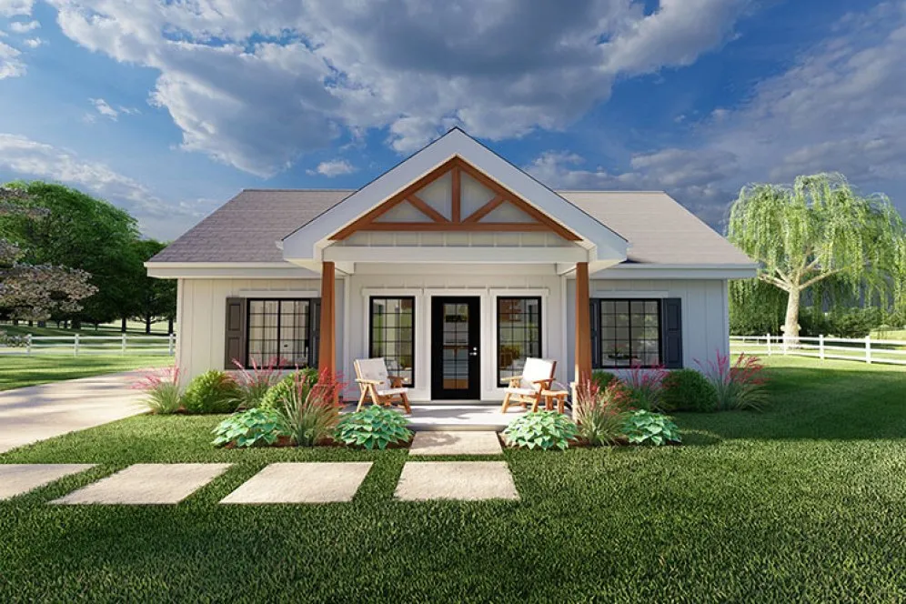 Full Rendering for House Plan #580800