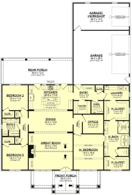 Main Floor Plan for House Plan #303143