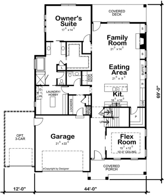 Main Floor Plan for House Plan #159372