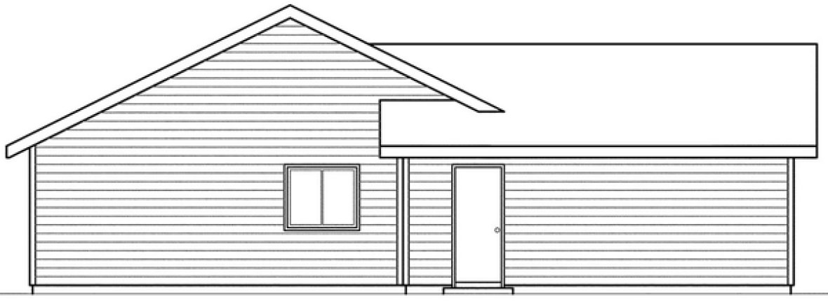 Left Elevation for House Plan #347511