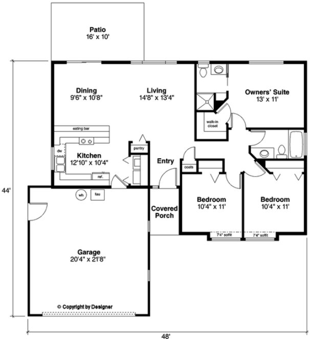 Main Floor Plan for House Plan #347511