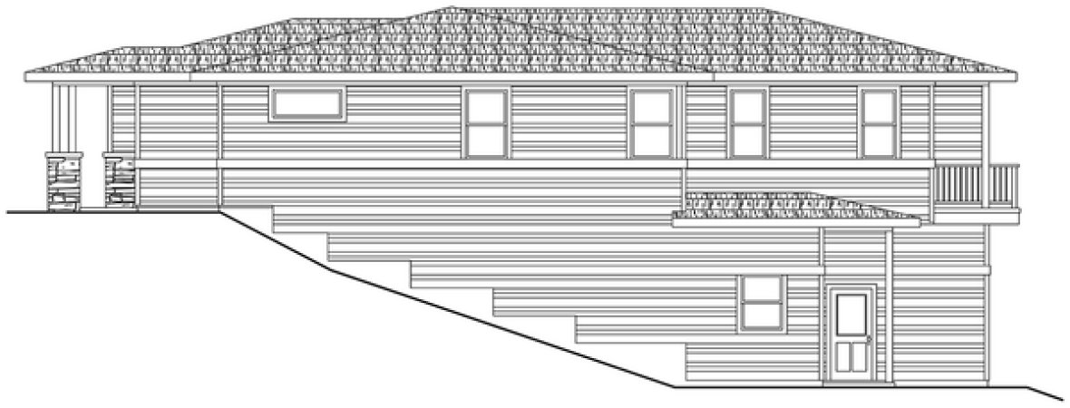 Right Elevation for House Plan #345632