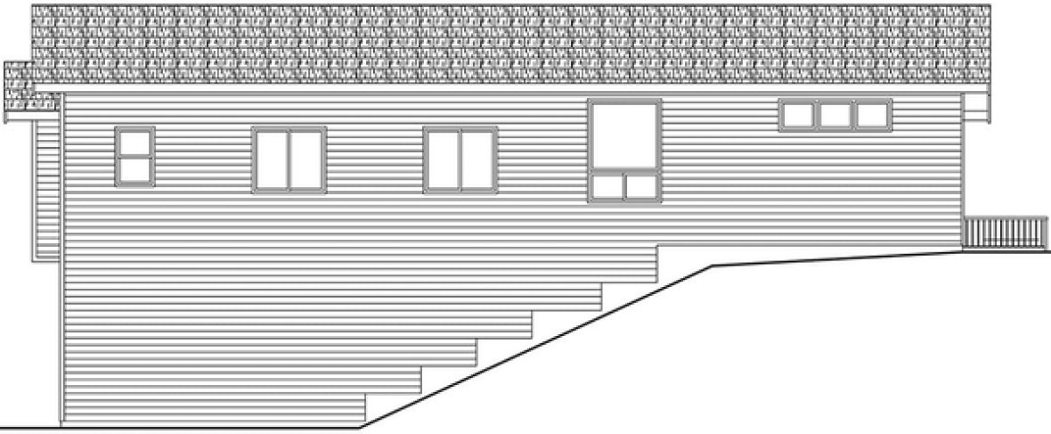 Left Elevation for House Plan #348491