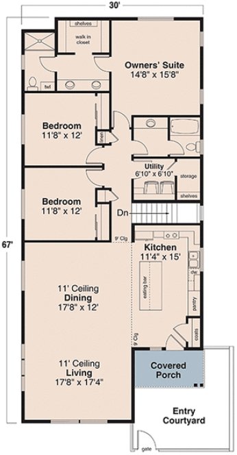 Main Floor Plan for House Plan #348491