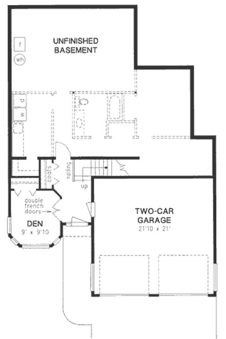 Basement Plan for House Plan #131219