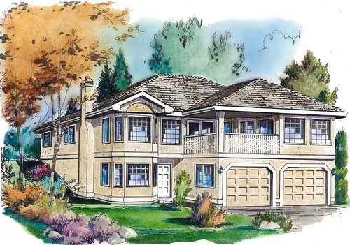 Full Rendering for House Plan #131219