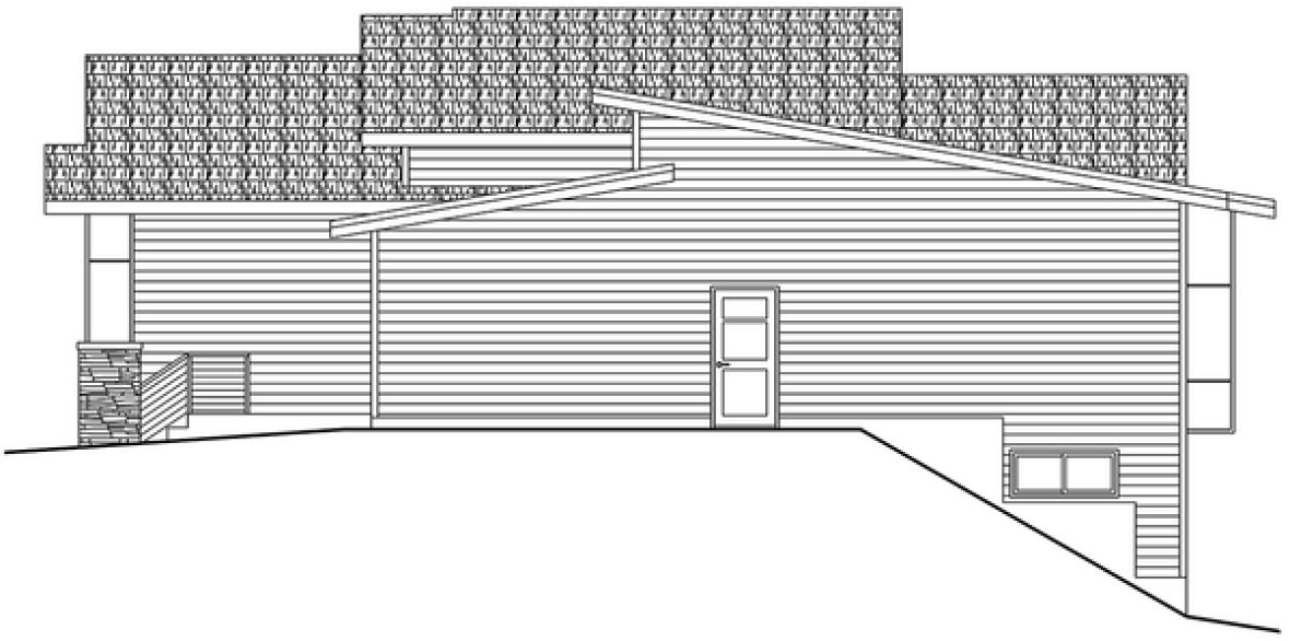 Right Elevation for House Plan #343103