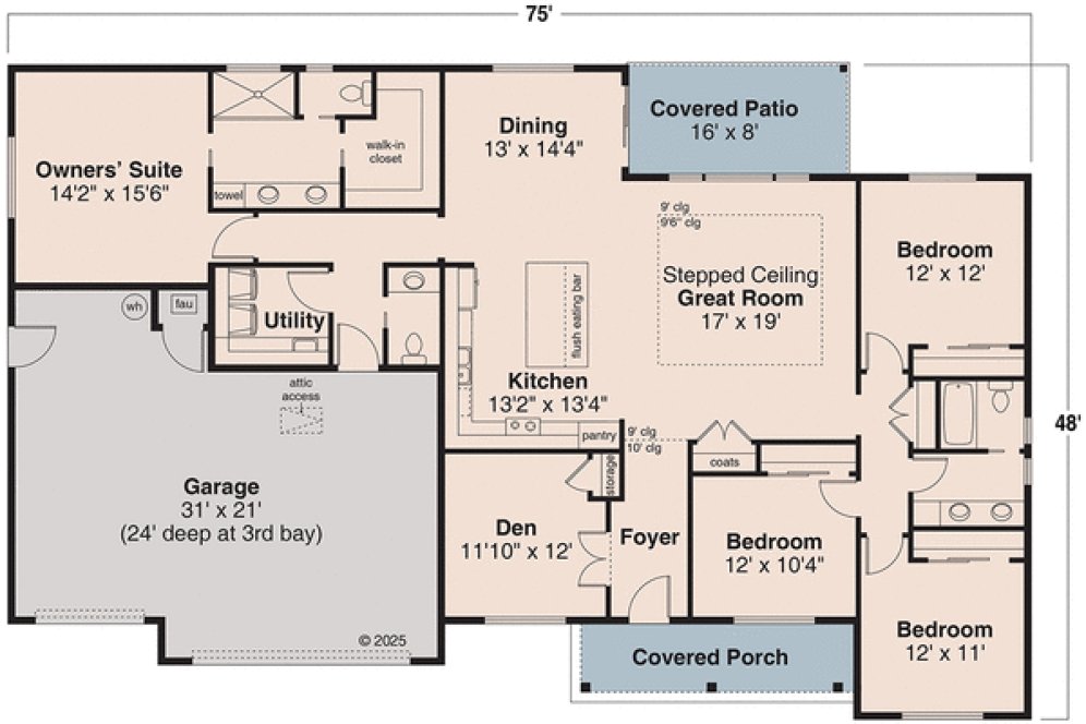 Main Floor Plan for House Plan #349522