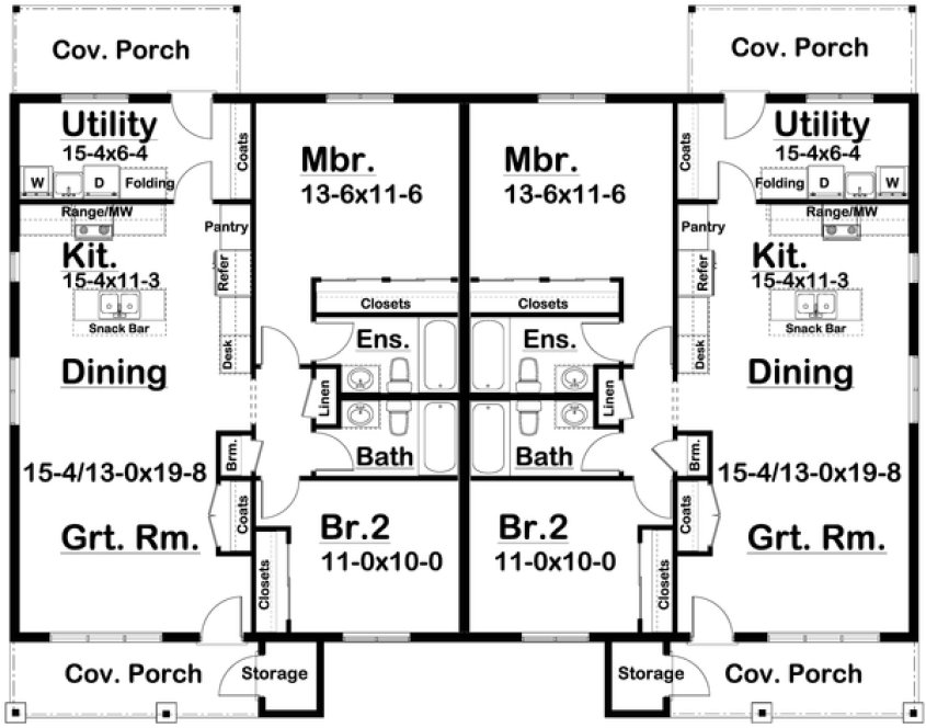 Main Floor Plan for House Plan #203065