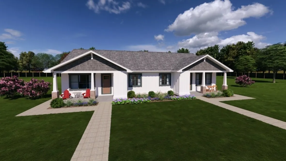 Full Rendering for House Plan #203065