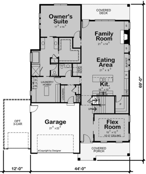 Main Floor Plan for House Plan #159203