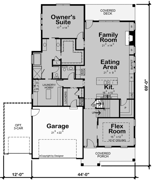 Main Floor Plan for House Plan #159203