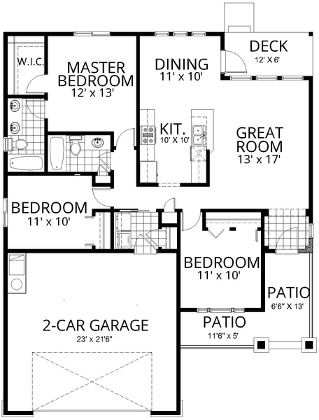 Main Floor Plan for House Plan #804821