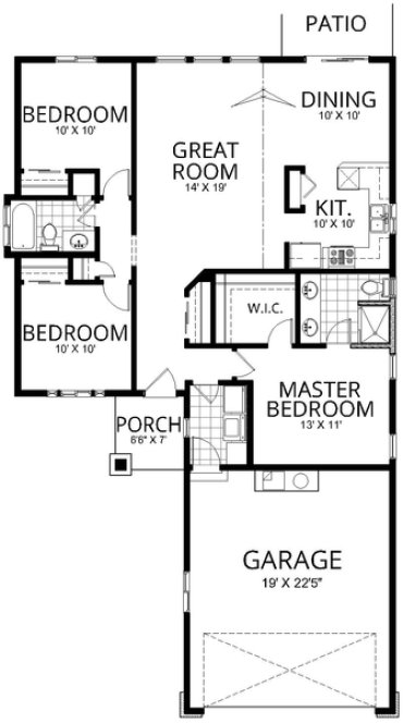 Main Floor Plan for House Plan #802921