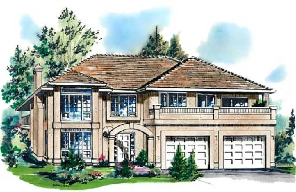Full Rendering for House Plan #132219