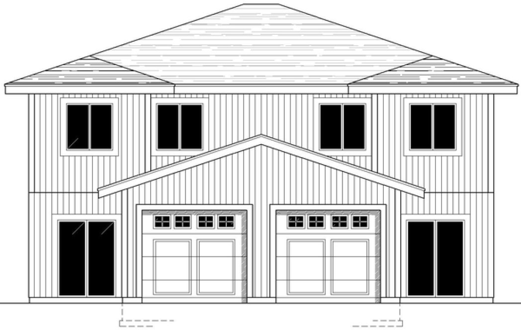 Rear Elevation for House Plan #804292