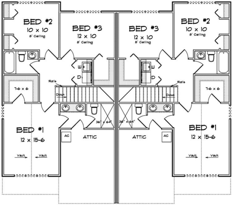 Second Floor Plan for House Plan #248353