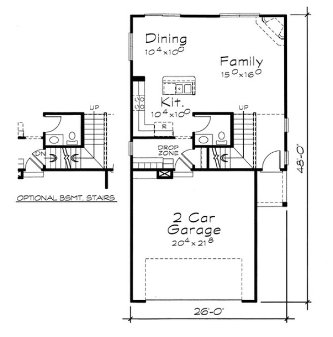 Main Floor Plan for House Plan #152651
