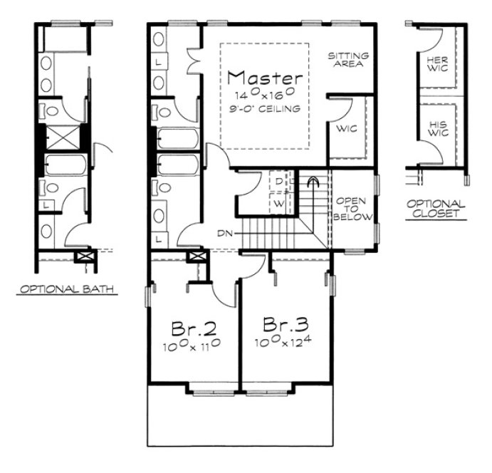 Second Floor Plan for House Plan #152651