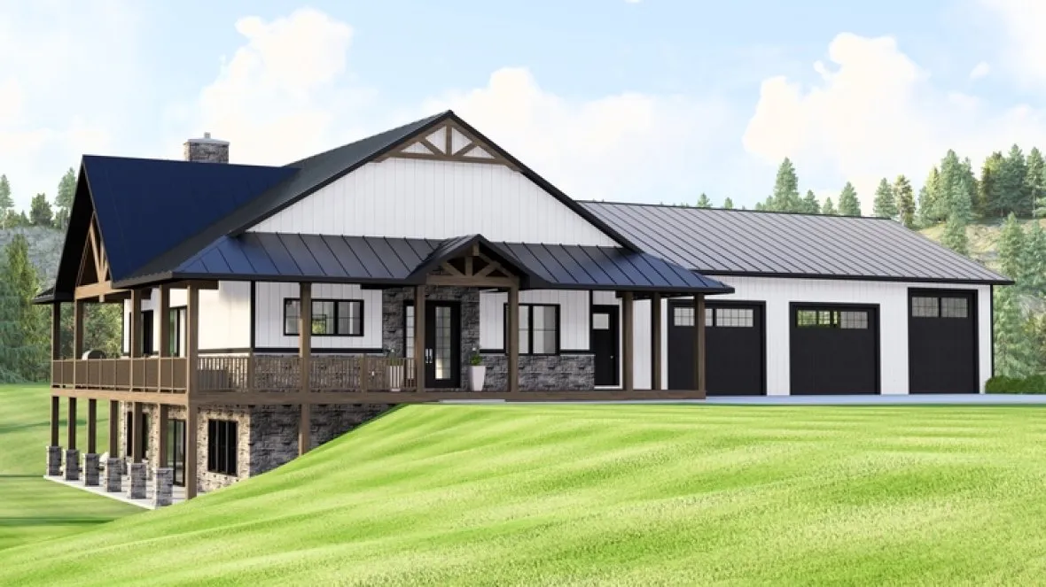 Full Rendering for House Plan #758881