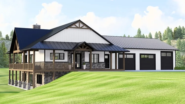 Full Rendering for House Plan #758881
