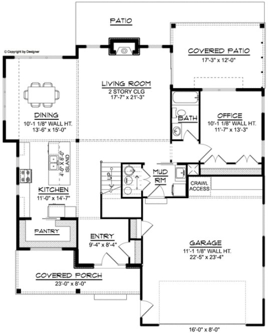 Main Floor Plan for House Plan #752923
