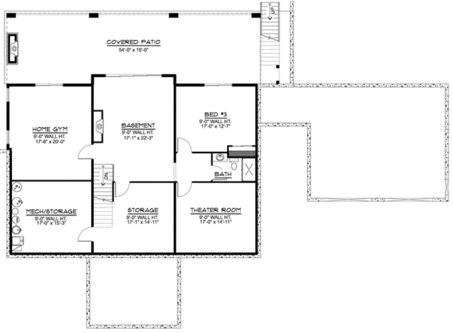 Basement Plan for House Plan #754212