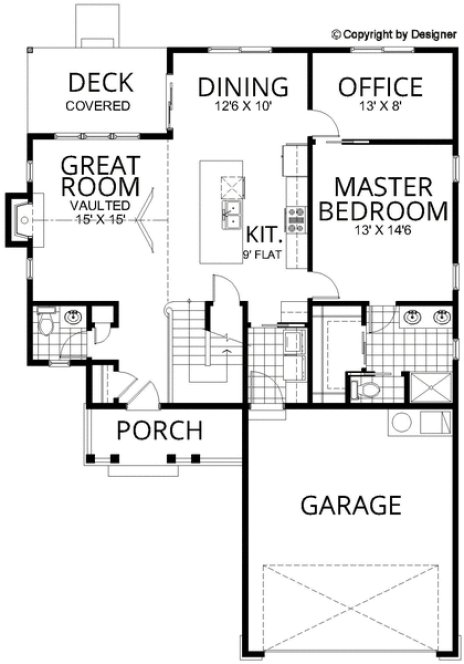 Main Floor Plan for House Plan #807971