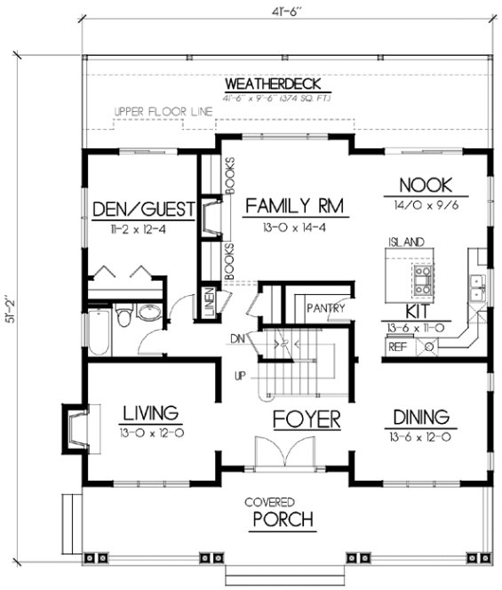 Main Floor Plan for House Plan #235026