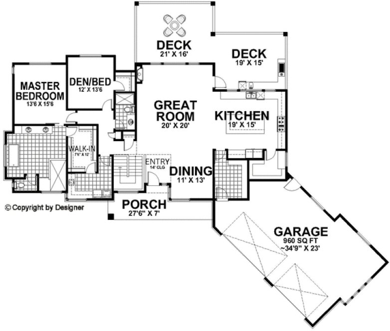 Main Floor Plan for House Plan #802674