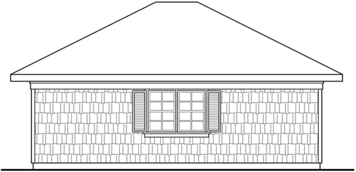 Left Elevation for House Plan #343760
