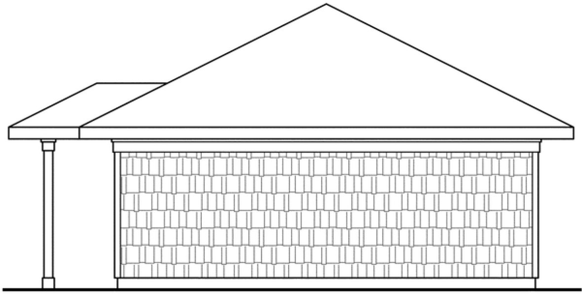 Rear Elevation for House Plan #343760